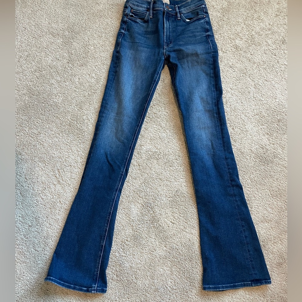 MOTHER Women's High-Rise Flare Jeans - Blue - Picture 5 of 9